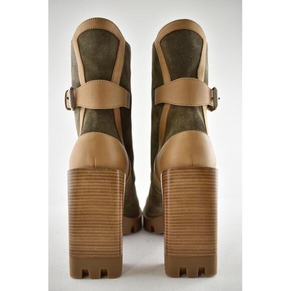 Christian Louboutin Macademia 100 Grey Suede Lace Up Block Heel Combat Boot 40 - Picture 10 of 11